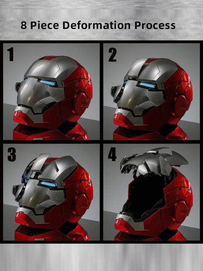 US | Autoking|hammer Mk5 ironman helmet |  Voice Control | 4/8 Multi-piece Opening | mk42 arm