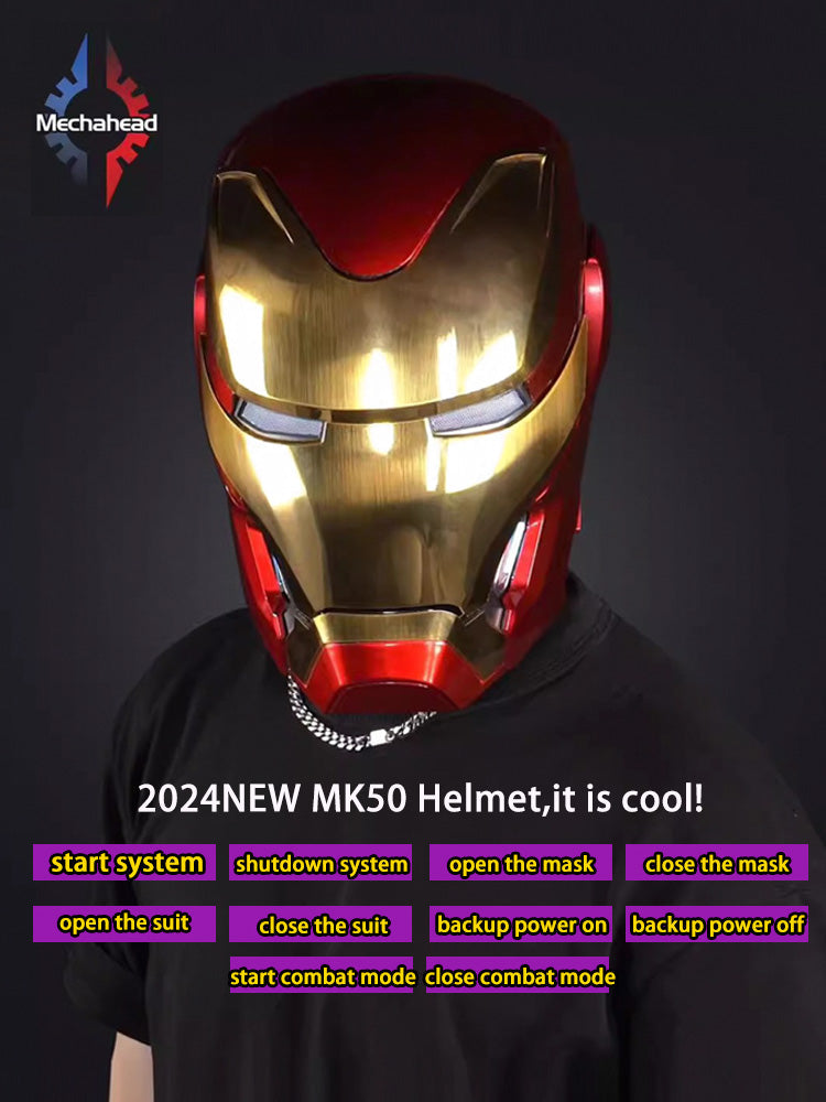 US Stock | Mechahead IronMan  Mk50 MK5 Helmet | English version | Voice Control | 1: 1 Real Person Wearable