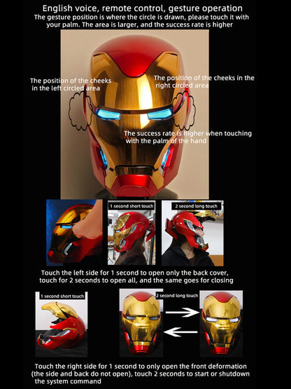 US Stock | Mechahead IronMan  Mk50 MK5 Helmet | English version | Voice Control | 1: 1 Real Person Wearable