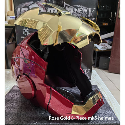 US | Autoking Rose Gold Edition Mk5 ironman helmet |  Voice Control | 4/8 Multi-piece Opening