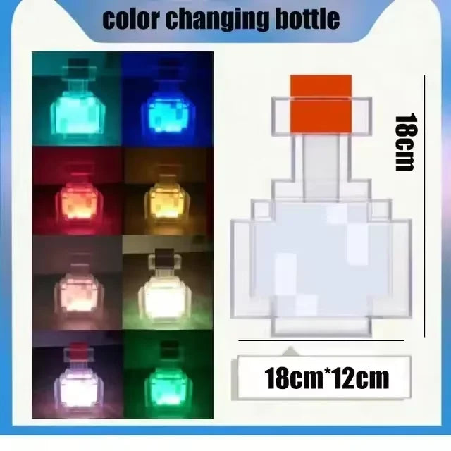 Brownstone Torch LED Lamp Potion Bottle Light USB Rechargeable Night Light Kids Xmas Gift Table Lamp Living Room Bedroom Decor