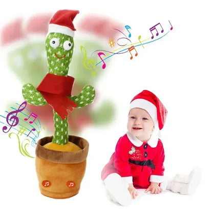 Christmas New Cactus Toy that Can Dance and Speak Singing Imitation Recording Repeats What You Say Cactus Rechargeable Plush Toy