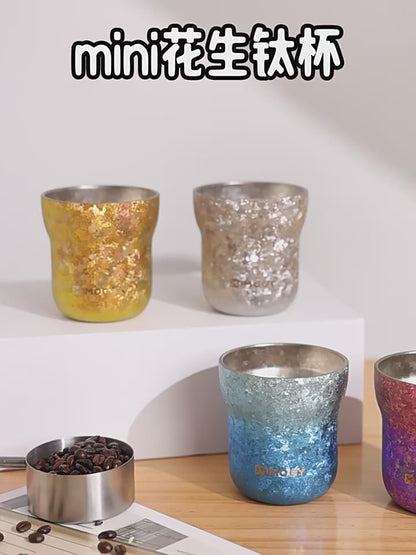 Aimange pure titanium cup household high-value double-layer coffee cup office tea cup couple pair cup gift customization